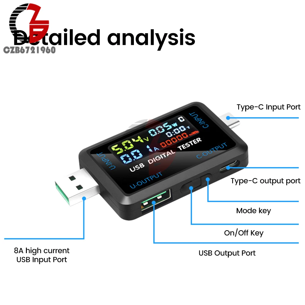 USB 테스터 디지털 전압계 전류계 감지기, 전원 계량기 모니터 충전기 표시기, 전압 전류 용량 테스터, DC4.5  36V