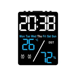 Multifunctional LED Digital Alarm Clock with Temperature, Humidity, and Date Display (BBL)