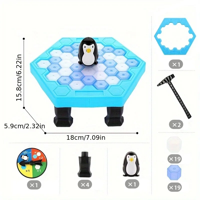 Knocking Ice to Save Penguin Icebreaker Toy Boys and Girls Children's Puzzle Thinking Training Focus Board Game