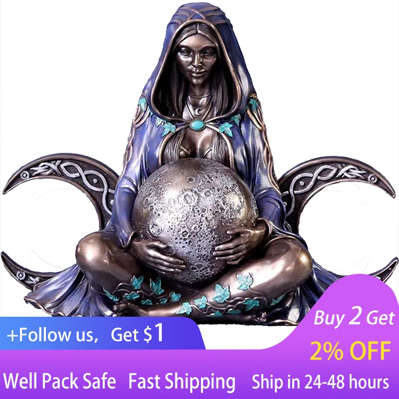 

Mother Earth Statue Gaia Fairy Decorative Buddha Statue Figurine Goddess Healing Chakra Meditation Mythic Home Decorative