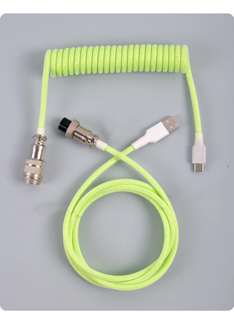 USB Tipo C Teclado Mecânico Cabo Enrolado,