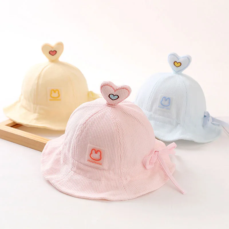 Infant Boys Girls Fisherman Hat Cute Cartoon Pattern Wide Brim Sun Protection Bucket Cap Summer Outdoor Sunscreen Basin Hats
