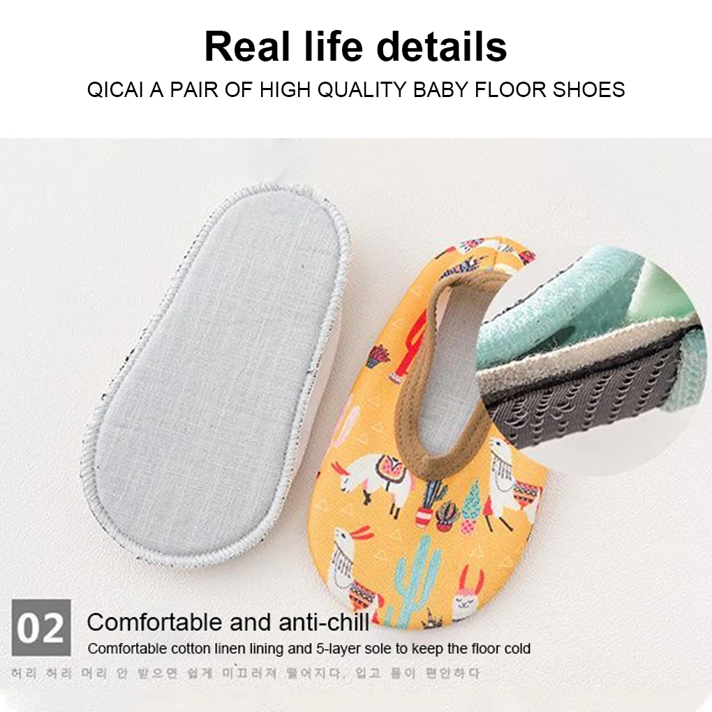 1Pair Baby Non-slip Floor Socks Cartoon Animal Print Shoes Socks For Swimming Surf Toddler Boys And Girls First Walkers Cute 5