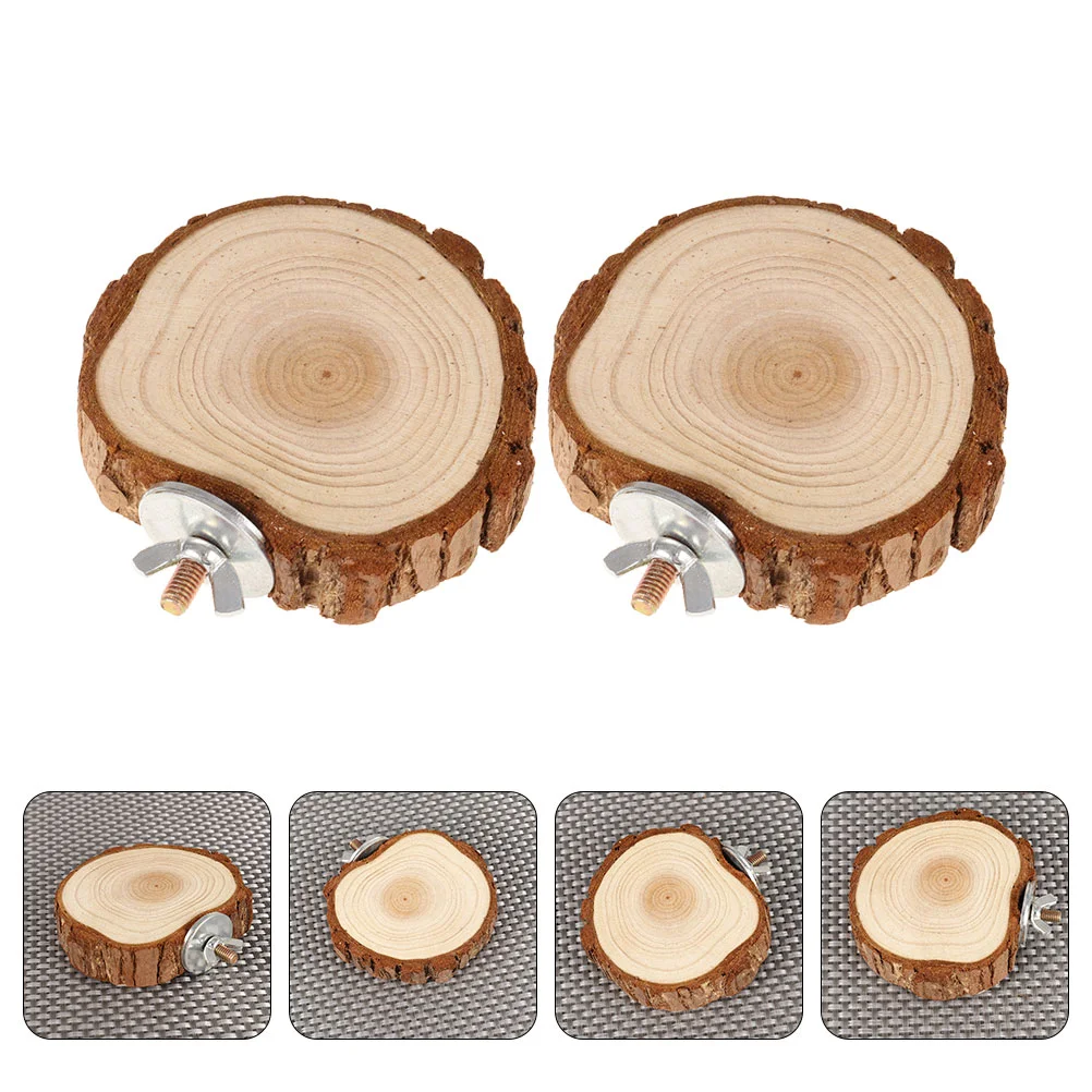 

Bird Cages for Cockatiels Parrot Log Pier Chinchilla Toys Hamster Wooden Platform