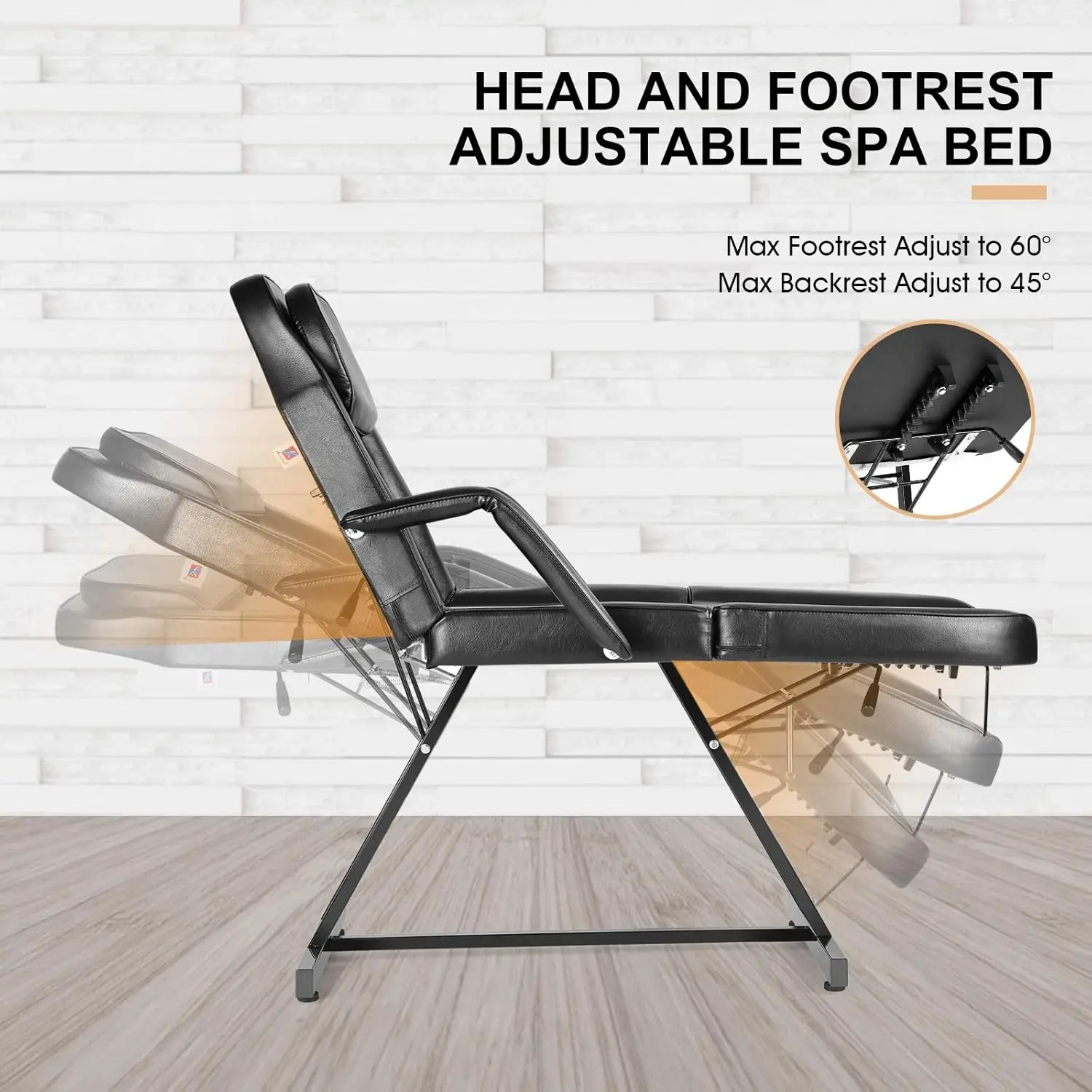 Description Picture 3 of itemFacial Bed Massage Table Adjustable Tattoo Chair W/Free Barber Bed Spa Chair Salon Massage Equipment Tattoo Bed Salon Chair
