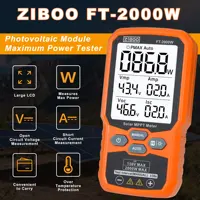 ZIBOO FT-2000W testeur de panneaux solaires compteur MPPT tension de Circuit ouvert et courant de court-circuit, avec rétro-éclairage et maintien des données, FT-1000W. 2