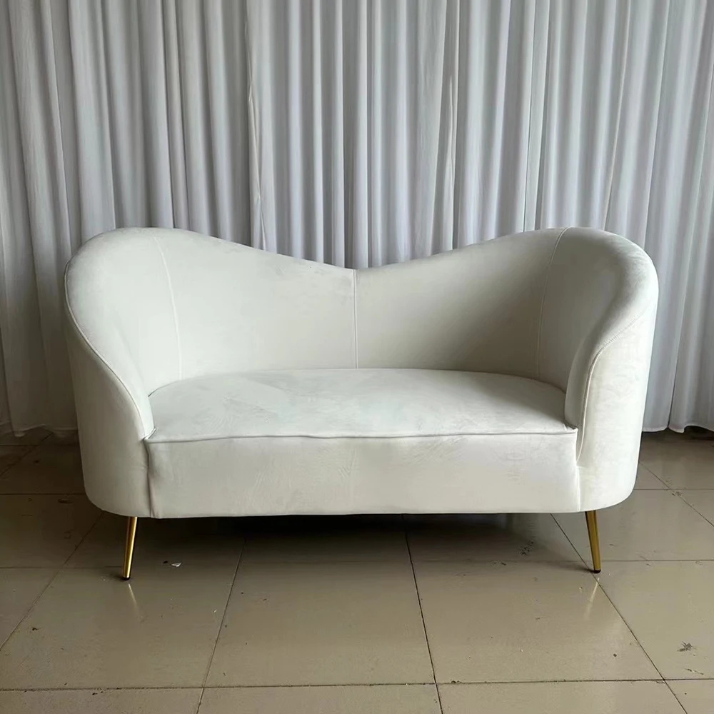 Hot Selling White Velvet Sofa Arrange scenes for hotel&furniture,&weddings& Etc