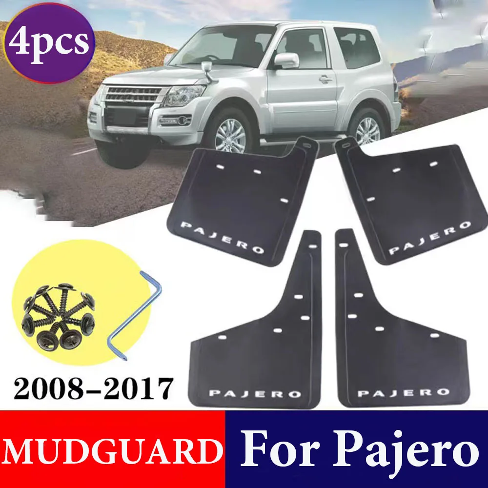 

4pcs Flaps mudguards fenders Mud flap splash guard car accessories auto styline Front Rear For Mitsubishi Pajero Mud 2007-2020