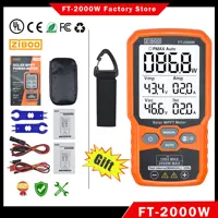 ZIBOO FT-2000W testeur de panneaux solaires compteur MPPT tension de Circuit ouvert et courant de court-circuit, avec rétro-éclairage et maintien des données, FT-1000W. 1