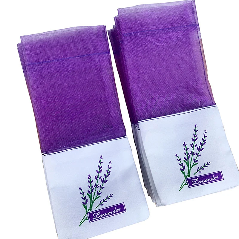 5-50pcs Lavender Storage Bags for Jewelry Spices Gifts 16.5x7cm Vintage Durable Lavender Sachet Bags Aromatherapy Aromatic