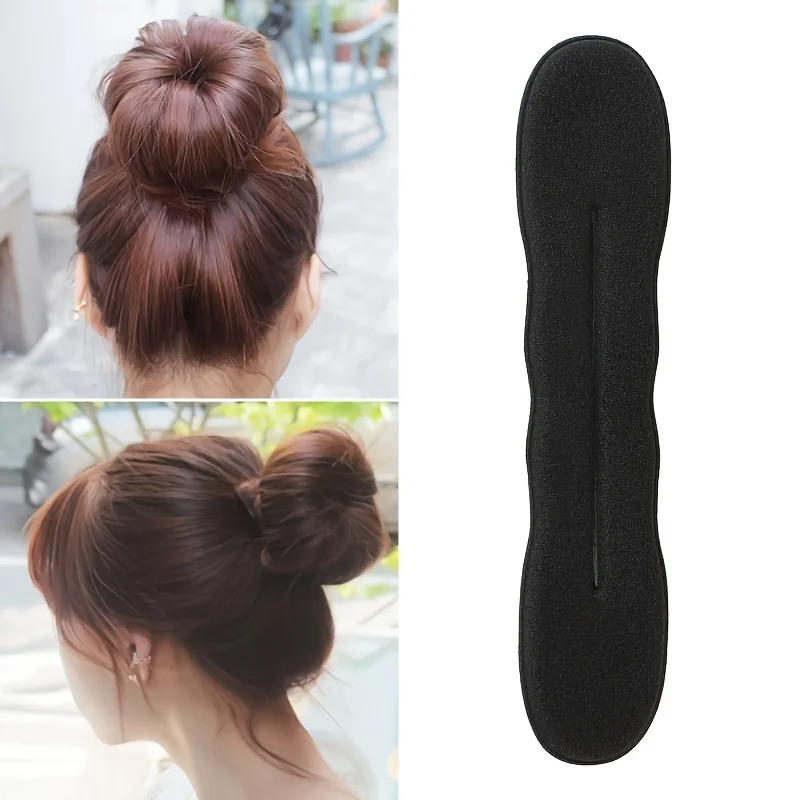 Schwamm-Kunststoffschlaufen-Werkzeug für lockiges Haar – Twist Donut Bun Curler. Scrunchie-Stirnband für einfache Frisuren, Styling-Zubehör – Detail 6