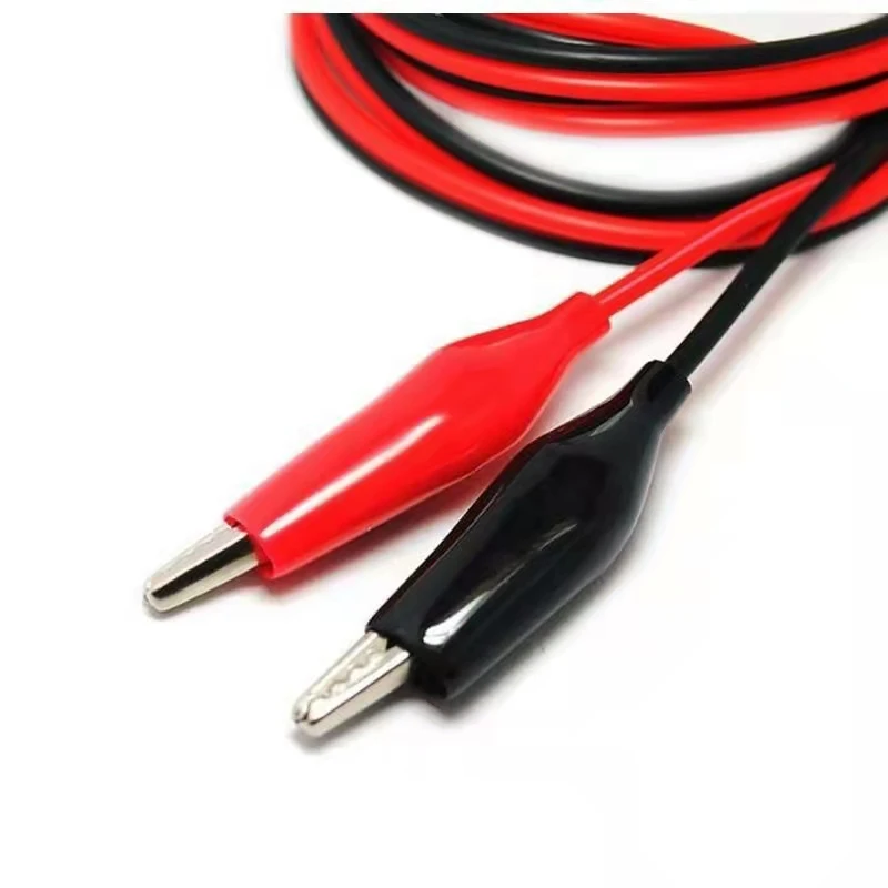 Electrical Alligator Clips Cable Jumper Wire 1PCS 1M DIY Test Leads Double-ended Crocodile Test Clips Cords Roach For Multimete alligator clips