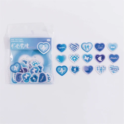 45pcs Multi Color Heart Stickers for Scrapbooking Diary Notebook