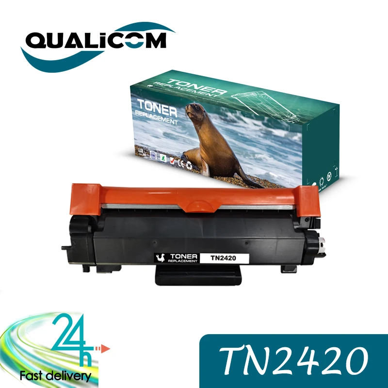 Qualicom TN2420 2420 TN-2420 With Chip Compatible TONER Cartridge for Brother L2310D L2370DN L2375DW L2550DN L2510D L2710 L2730