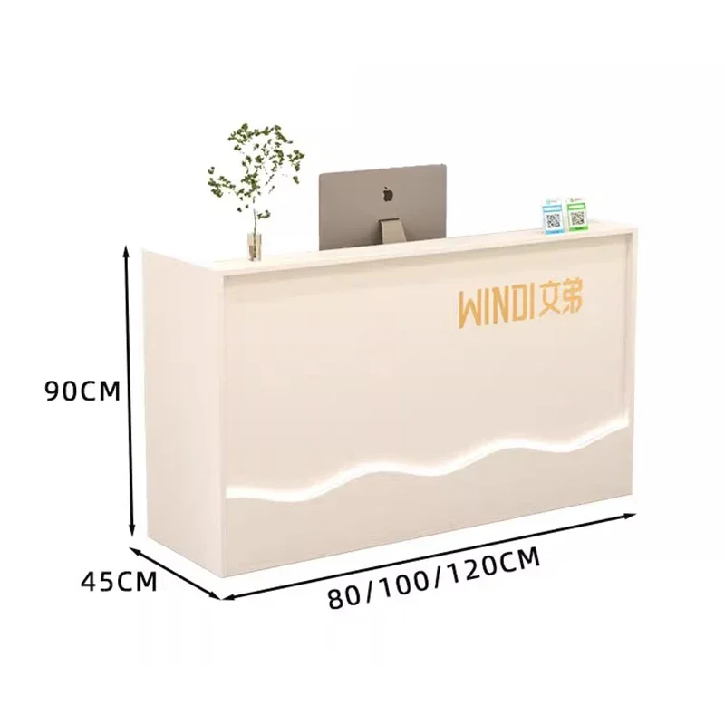 Restaurant Reception Desk Hairdresser Counter Table Bar Furnishings Salon Cafe Cosmetics Bureau Meuble Shelf Aesthetic Pink