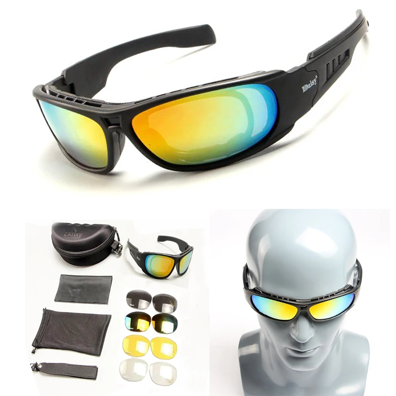 Lunettes Daisy C6 polarisées tactiques pour tir pêche chasse - protection militaire professionnelle