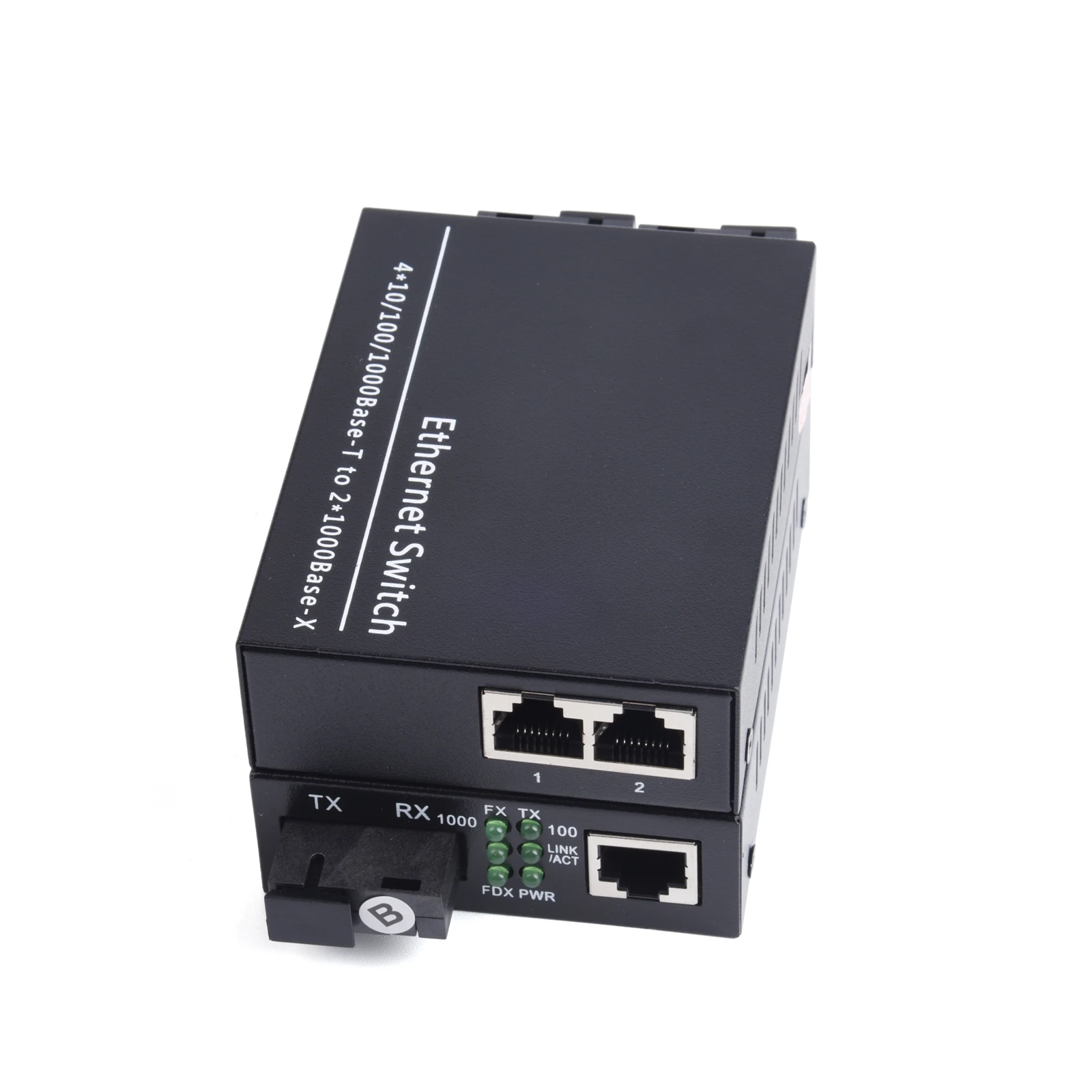 1 Pair 100M Fiber Optical Media Converter 10/100Mbps Single Mode 2 Fiber to 2 RJ45 UPC/APC SC-Port With Outdoor Wire