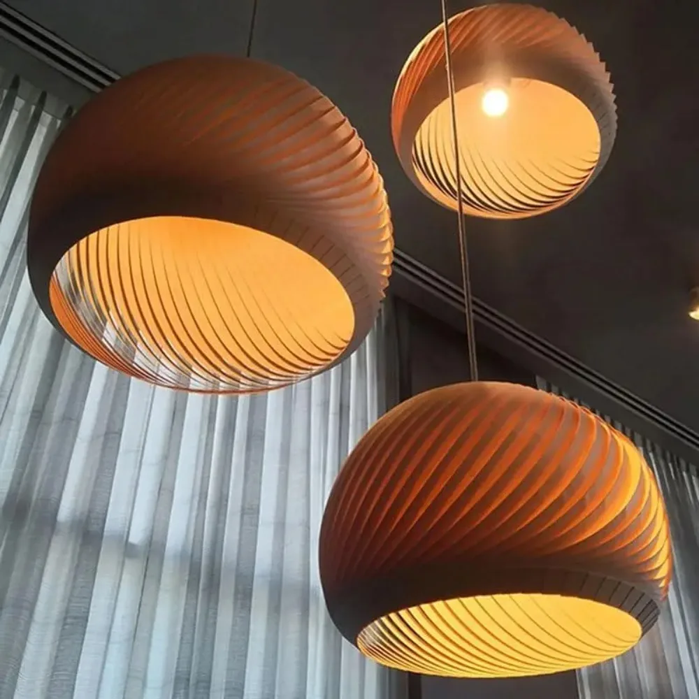 30cm Wabi Sabi Pendant Lights Rustic Wood Light Fixtures E27 Decor Farmhouse Pendant Light Indoor Hanging Dining Room Lights