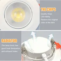 10Pcs LED Downlights 7W 9W Spot Lights 5W 12W 3W AC220V 110V COB Chip Recessed Ceiling Lamps For Home Illumination - Image 3