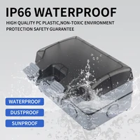 เต้ารับไฟฟ้ากันน้ำสำหรับภายนอกอาคาร GTRIC มาตรฐาน EU FR UK US ปลั๊กไฟ 250V 16A IP66 ป้องกันฝุ่นและสภาพอากาศ ปลั๊กคู่สำหรับภายนอกอาคาร 5