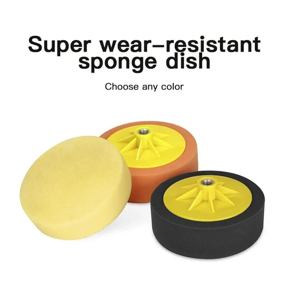 

6 Inch Car Polish Pad Waxing Sponge Restore Coarse M14 Thread For Car Polisher Black Tool Car Beauty Repair Sponge Wheel