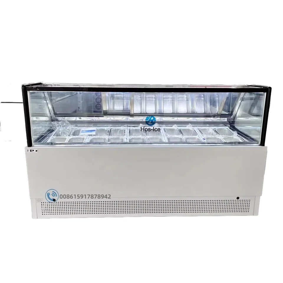 Countertop Ice Cream Display case with 12 Pans Refrigerators showcase - Image 2