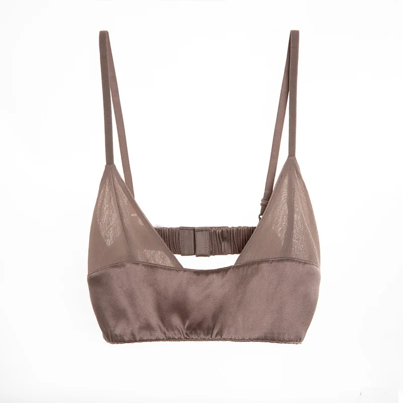 Model wearing Birdtree Wireless Non Pad Bralette