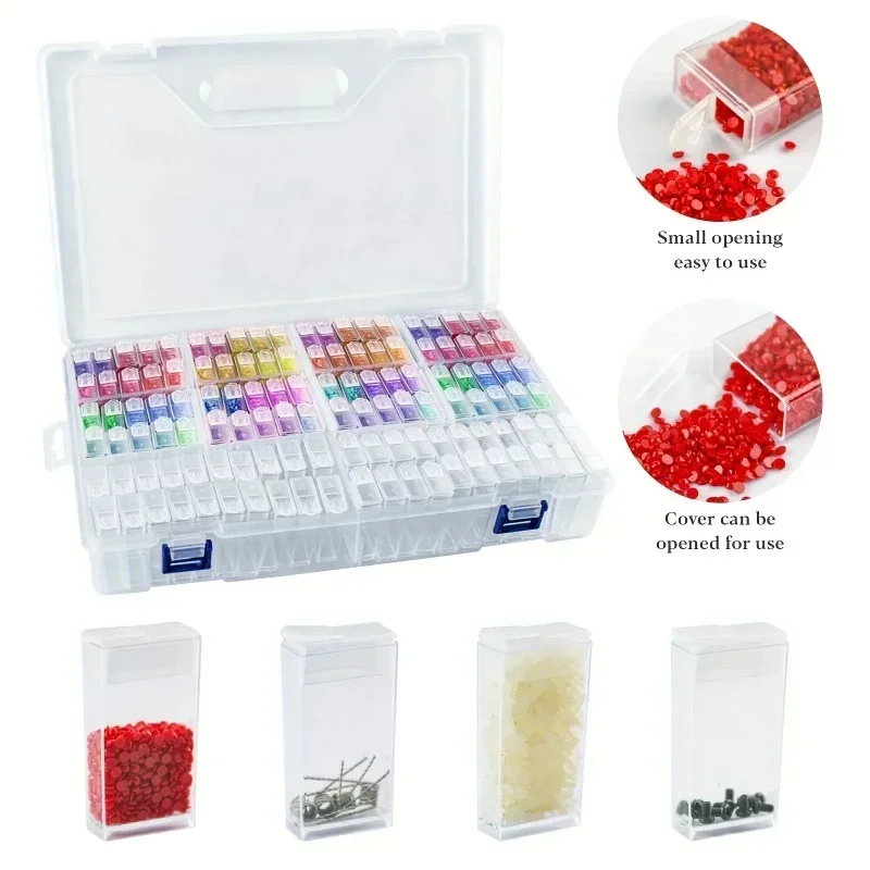 Storage Box Glass Rice Beads pp Plastic Beads for DIY