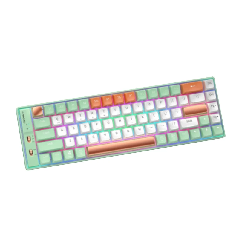 

69 Keys Three-mode Mechanical Keyboard Luminous 2.4G Wireless Bluetooth-Compat