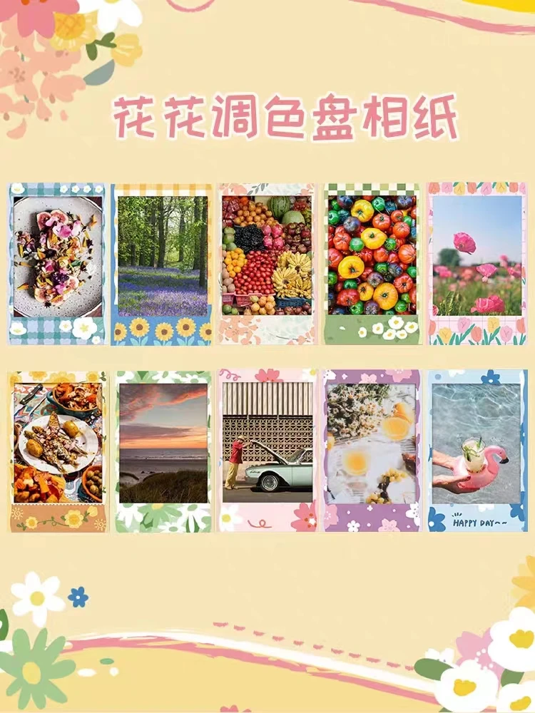 후지필름 인스탁스 미니 11 필름, 즉석 카메라 미니 12 7 + 40 90 인스탁스 필름 용지, 10-50 매, 3 인치 플라워 컬러 팔레트 필름