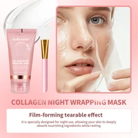 Masque d'emballage au collagène et ensemble de brosses, rajeunissement, hydratant, éclaircissant, coréen, pour faire une peau brillante, élasticité 4