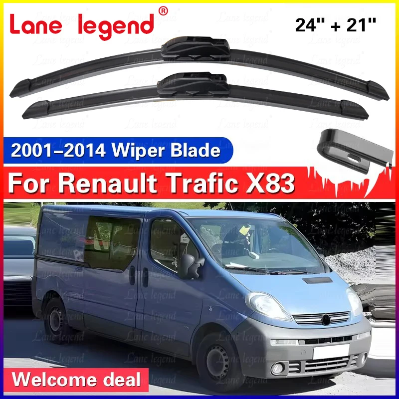2Pcs Wischer Front Wischer Klingen Für Renault Trafic X83 2001 - 2014 Windschutzscheibe Windschutz Fenster Auto Regen Pinsel 24 "+ 21" – Detail 2