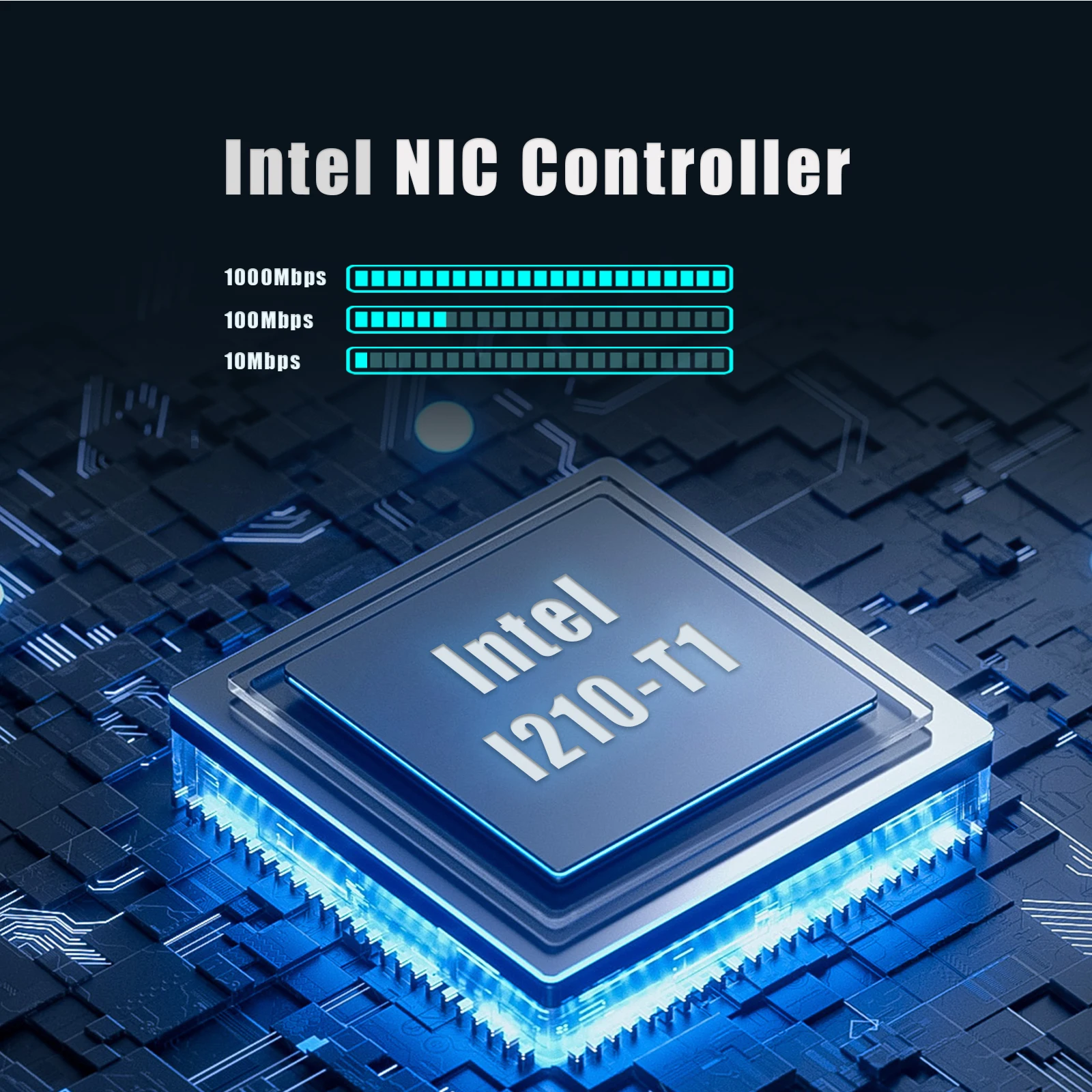 AVB/TSN 기능을 갖춘 PoE+ 네트워크 카드, 기가비트 이더넷 RJ45 LAN 포트, PCIE 2.1 X1 인터페이스