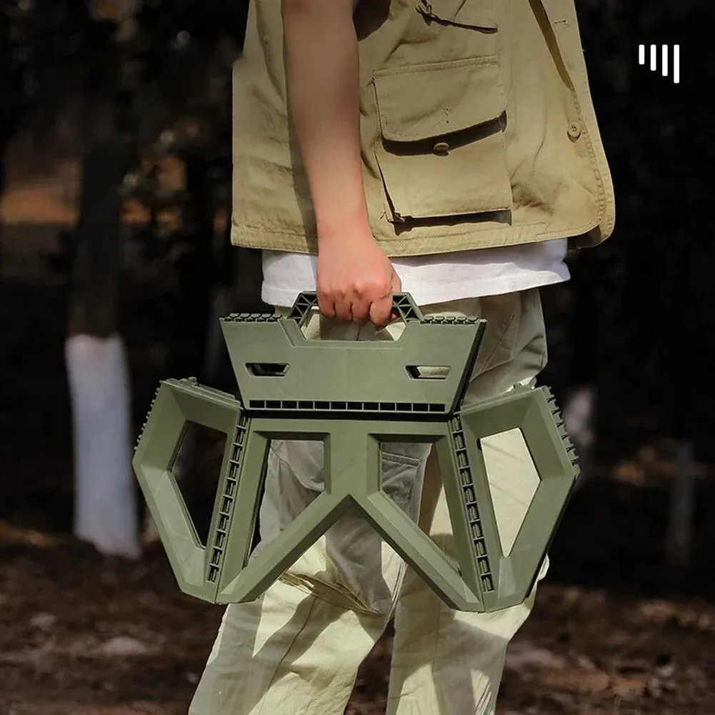 Outdoor Portable Folding Camping Plastic Stool High Load-bearing Handle