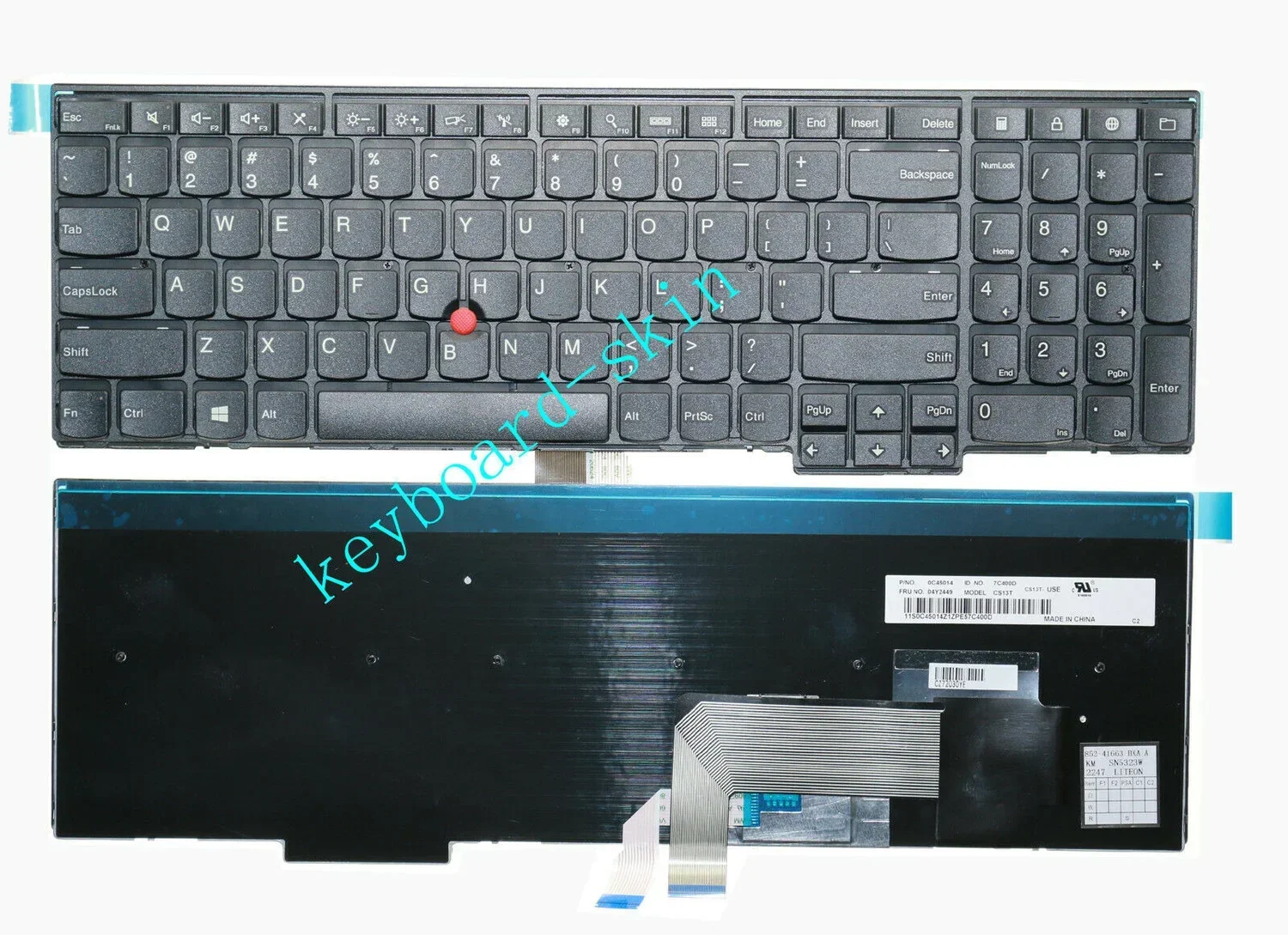 

New US No-backlit keyboard for Lenovo IBM Thinkpad E540 E531 T540 T550 T560 L540 L560 L570 W540 W541 W550 W550s 0C44991 laptop