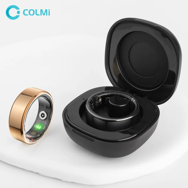 2024 COLMI R02 Smart Ring with Charging Case for Men Women, Battery Life, 39 Days, Health Monitor, 5ATM Waterproof 1