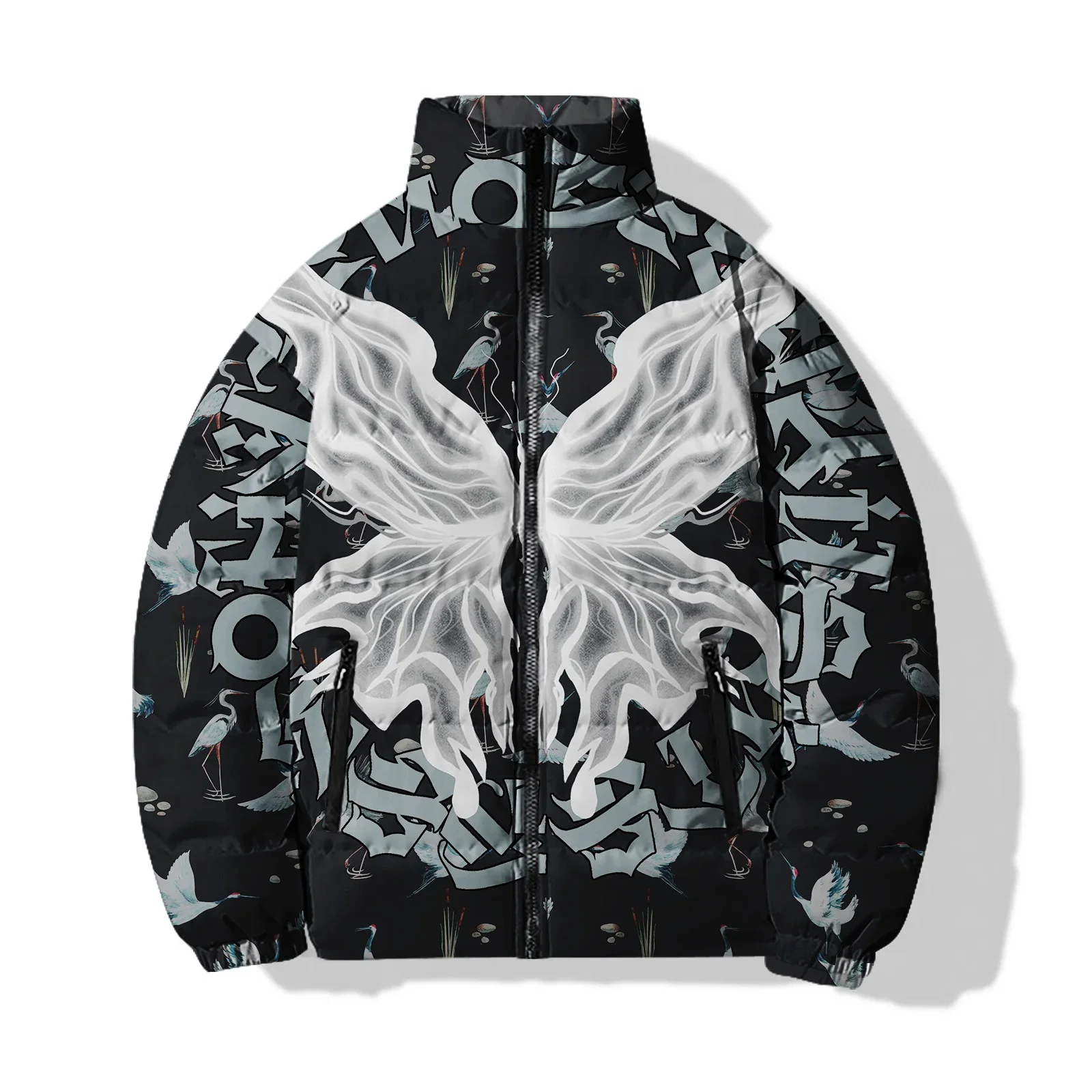 thumbnail image 1 of Sudadera con capucha de otoño para hombre, ropa Y2k, sudadera con capucha con estampado de cigarra y mariposa, sudadera con cremallera y ropa cómoda para primavera y otoño, 1 of 4