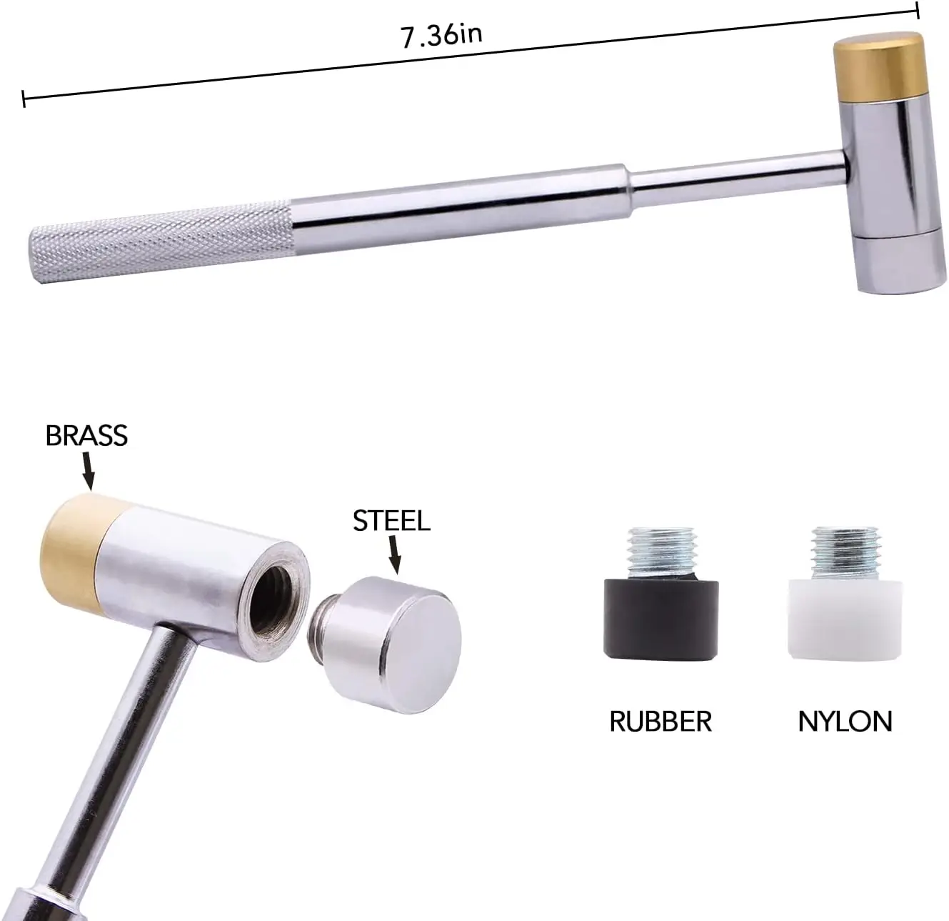 Firearm Punching Tools Detachable Heads Hammer Brass Steel Punch Solid Non-Deformed Material 21pcs