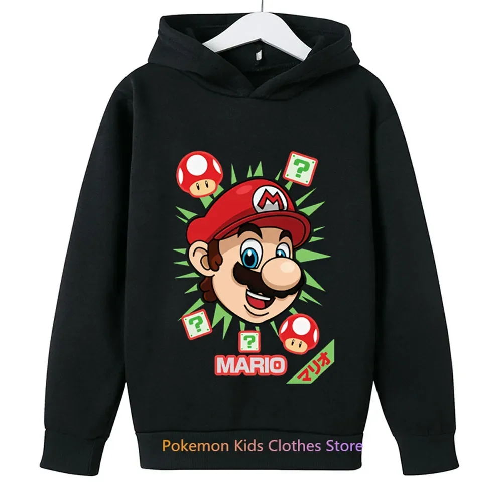 

New Game Super Mario bros Hoodies Kids Printed Sweatshirt Long Sleeve Clothes for Teens Boys Girls 3-12Years Child Pullover