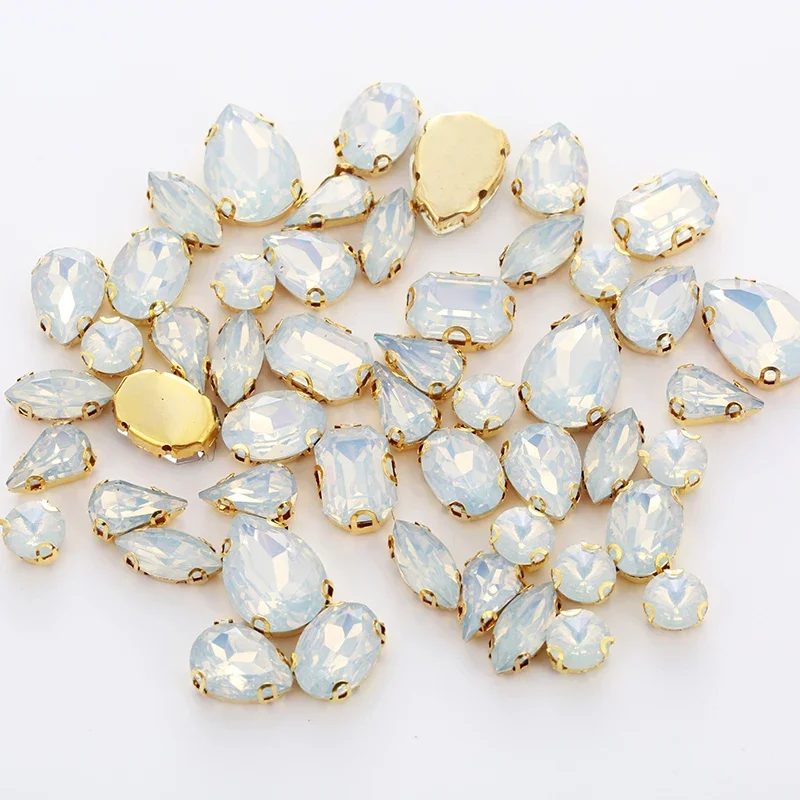 Gold White Opal