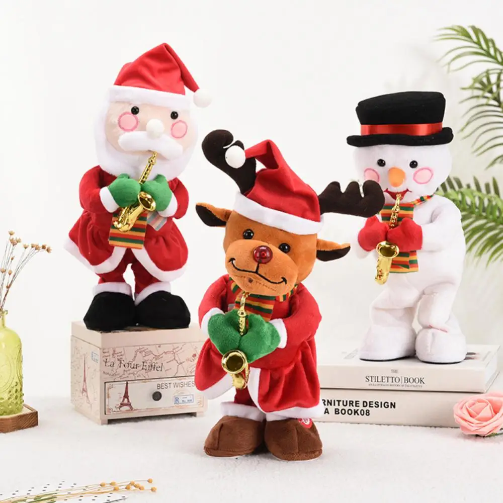 Christmas Electric Plush Toys Gifts Kids Singing Funny Dancing Creative Electric Toy Snowman Xmas Theme Twisting Plush Doll