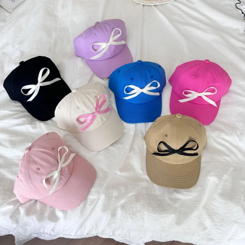 

Casual Hat Cotton Baseball Caps Comfortable Wearing Hat Bowknot Pattern Hat Fashionable Unisex Baseball Hat Summer Gift