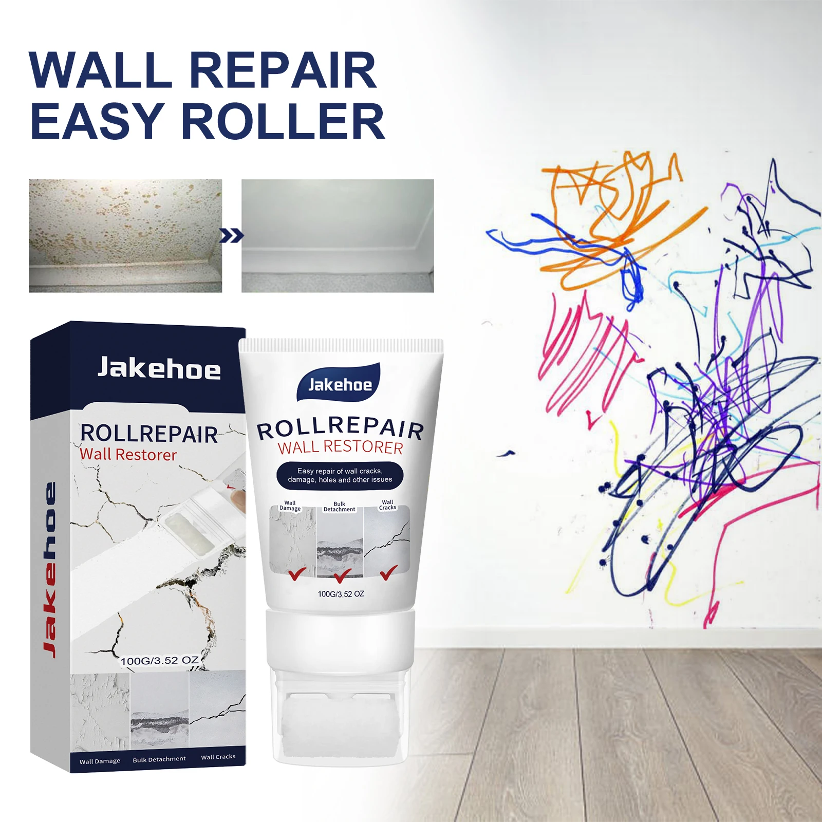 Wall Repair Paint Roller for Graffiti Cover Multi Color