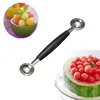 1PC Multi functional ice cream scoop Stainless steel double headed fruit ice cream scoop Watermelon Ball Digger Kitchen tools 3