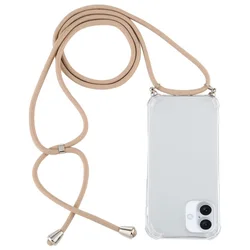 Versatile Crossbody Lanyard Phone Case with Strap Cord Chain - Clear Cover - iPhone 12 Pro (Kaqi)
