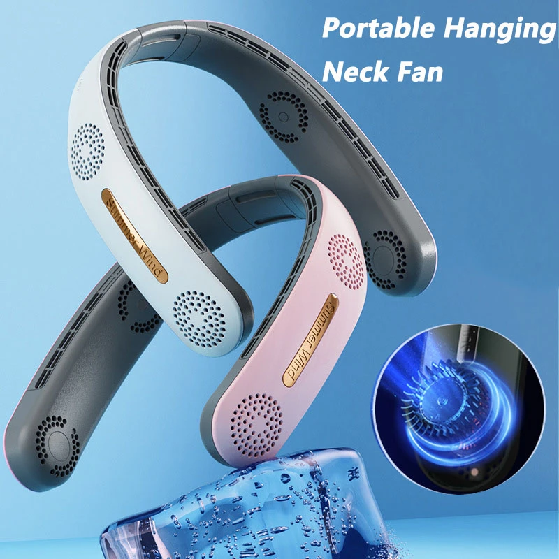 Xiaomi Portable Hanging Neck Fan Bladeless Fan Usb Rechargeable Mute