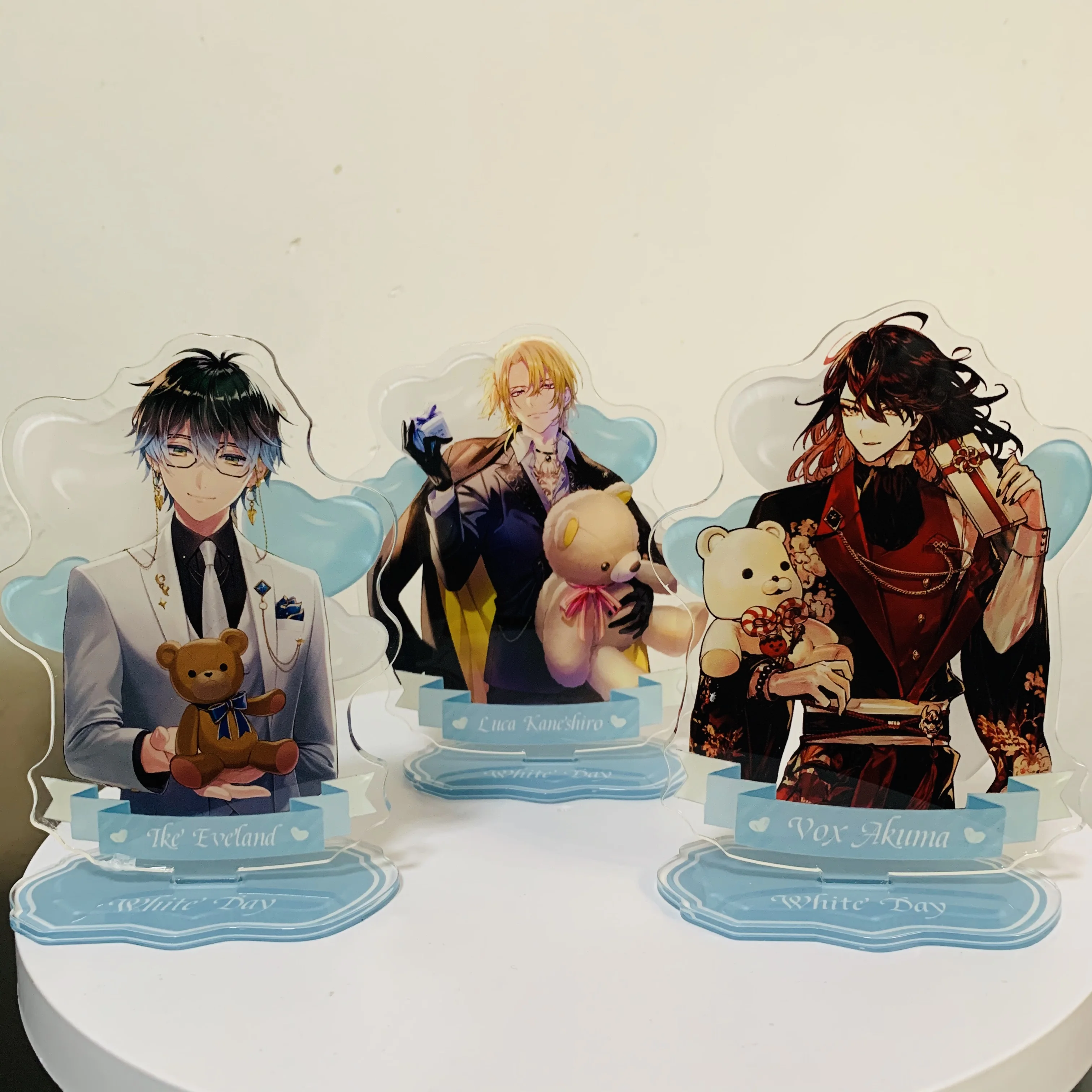 15Cm Anime Nimingo Arcobaleno Società Vtuber Figure Vox Shu Mysta Ike Luca Cosplay Acrilico Stand Modello Giocattolo Fan Raccolta Regali