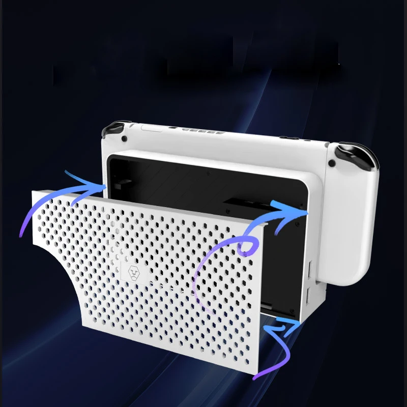 Per Switch Ns Oled Tv Base Stand Pannello Di Raffreddamento Console Di Raffreddamento Deflettore Console Di Gioco Dock Accessori Per Dissipatore Di Ca