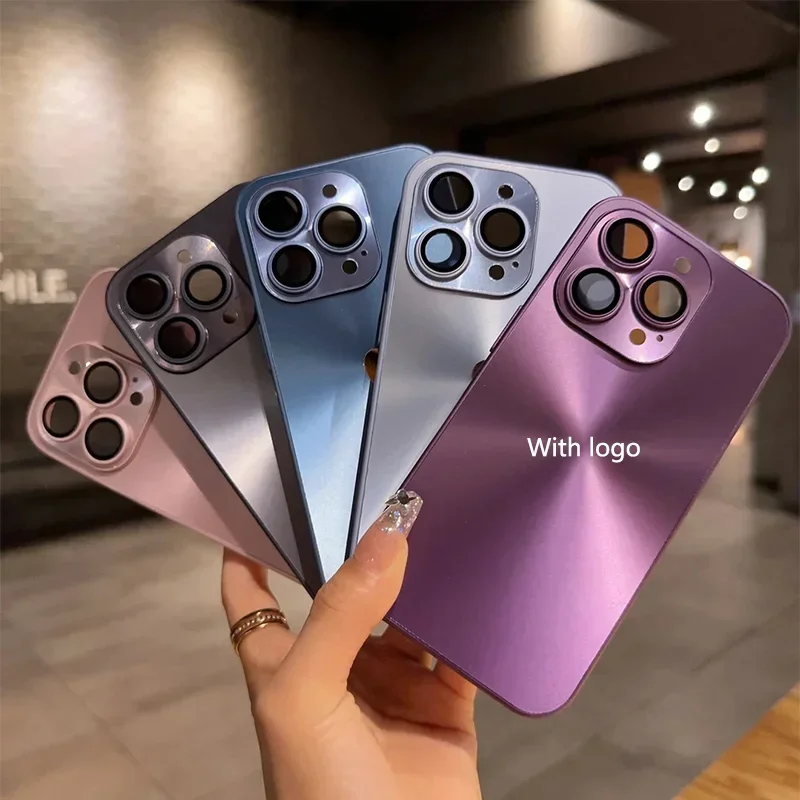 

Hyun Ultra Thin Matte Phone Case for IPhone 14 12 13 11 Pro Max XS XR Shockproof Back Cover Coque Metal Stand Silicone