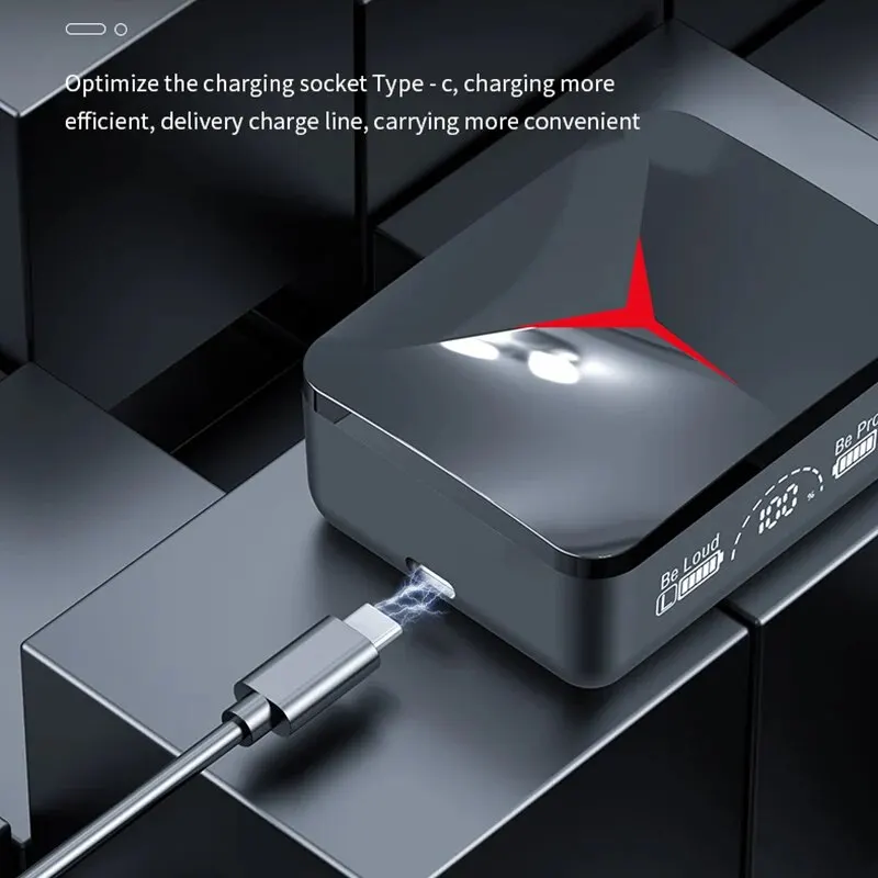 M90 Pro Bluetooth 5.3 Earphones True Wireless Headphone Touch Control Gamer Headset HIFI Stereo Noise Reduction earbuds With Mic